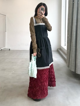 「yae（ヤエ）のアイテム」を使った、yae staffさん（レディース・154cm）の夏コーディネート