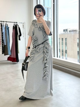 「yae（ヤエ）のアイテム」を使った、yae staffさん（レディース・154cm）の夏コーディネート