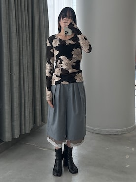 「yae（ヤエ）のアイテム」を使った、yae staffさん（レディース・159cm）の夏コーディネート