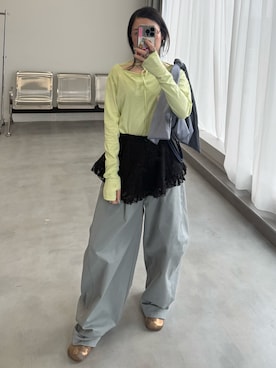 「yae（ヤエ）のアイテム」を使った、yae staffさん（レディース・154cm）の冬コーディネート