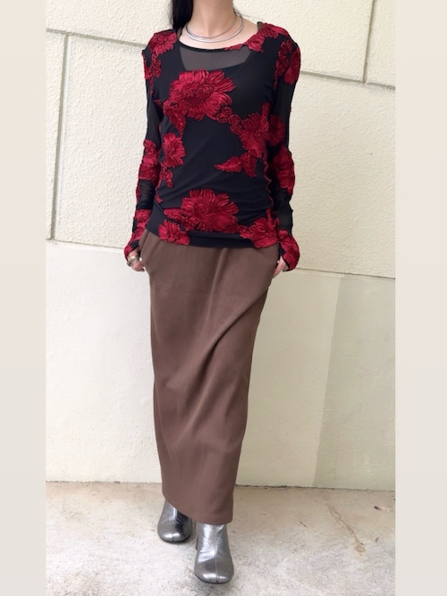 2way U-neck sleeve dress / 2wayUネックスリーブレスドレス