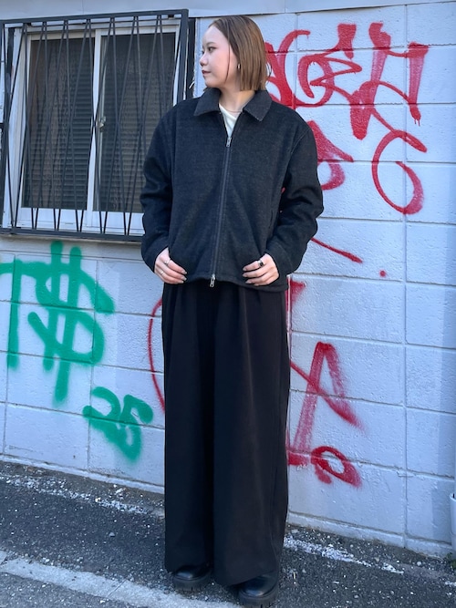 セール】CROPPED DOUBLE ZIP-UP SHAGGY BLOUSON / クロップドダブル