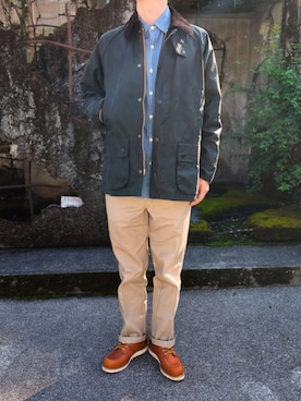 「アイテム（チノパンツ）」を使った、TOROMUさん（メンズ・175cm）の秋コーディネート