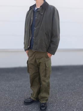 「HOUSTON（ヒューストン）のアイテム」を使った、TOROMUさん（メンズ・175cm）の春コーディネート