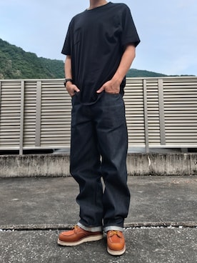 「Supreme （シュプリーム）のアイテム（パンツ）」を使った、TOROMUさん（メンズ・175cm）の秋コーディネート