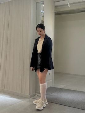 「アイテム（テーラードジャケット、パープル系）」を使った、Lucida_梅田ESTさん（レディース・155cm）の冬コーディネート