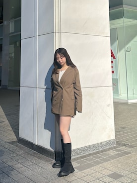 「アイテム（テーラードジャケット）」を使った、Lucida_梅田ESTさん（レディース・155cm）の冬コーディネート