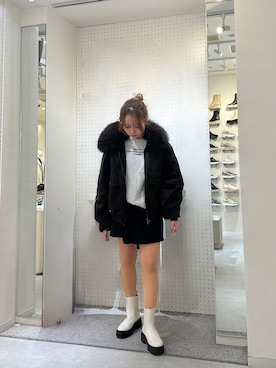 「アイテム（MA-1）」を使った、Lucida_梅田ESTさん（レディース・155cm）の冬コーディネート