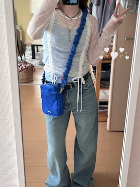 「H&M（エイチ・アンド・エム）のアイテム（パンツ）」を使った、haryo98さん（レディース・158cm）の夏コーディネート