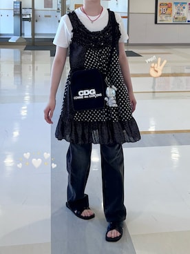 「CDG（シーディージー）のアイテム」を使った、haryo98さん（レディース・158cm）の夏コーディネート