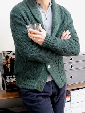 「アイテム（ポロシャツ）」を使った、hakunashionさん（メンズ・176cm）の秋コーディネート