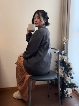 「アイテム（レギンス/スパッツ）」を使った、plumerialoveさん（レディース・153cm）の冬コーディネート