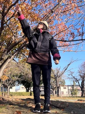 「アイテム（バックパック/リュック）」を使った、plumerialoveさん（レディース・153cm）の冬コーディネート