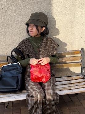 「アイテム（オールインワン・サロペット）」を使った、plumerialoveさん（レディース・153cm）の冬コーディネート