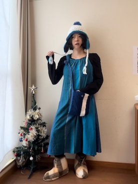 「アイテム（レギンス/スパッツ）」を使った、plumerialoveさん（レディース・153cm）の冬コーディネート