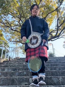 「アイテム（レギンス/スパッツ）」を使った、plumerialoveさん（レディース・153cm）の冬コーディネート