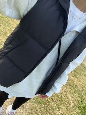 「アイテム（ダウンベスト）」を使った、sa-さん（レディース・163cm）の秋コーディネート