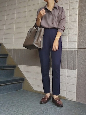 「histoire（イストワール）のアイテム」を使った、rimaさん（レディース・160cm）の秋コーディネート