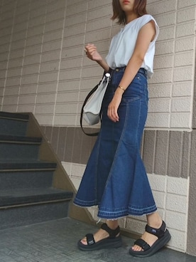 「Java（ジャバ）のアイテム」を使った、rimaさん（レディース・160cm）の夏コーディネート