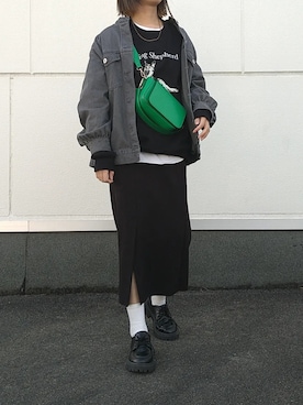 「DISCOAT（ディスコート）のアイテム（デニムジャケット）」を使った、rimaさん（レディース・160cm）の春コーディネート