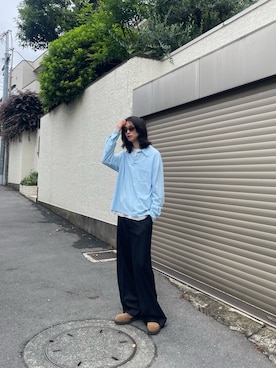 「KAIKO（カイコー）のアイテム」を使った、柿崎 陸人さん（メンズ・179cm）の夏コーディネート