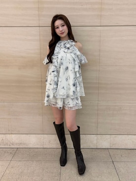 「MERCURYDUO（マーキュリーデュオ）のアイテム」を使った、karenさん（レディース・162cm）の秋コーディネート