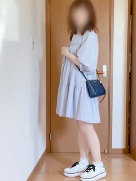 「one after another NICE CLAUP（ワンアフターアナザーナイスクラップ）のアイテム（チュニック）」を使った、さーりんさん（レディース・153cm）の秋コーディネート