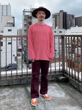 「YSTRDY's TMRRW（イエスタデイズトゥモロー）のアイテム（アクセサリー）」を使った、初珠さん（メンズ・167cm）の秋コーディネート