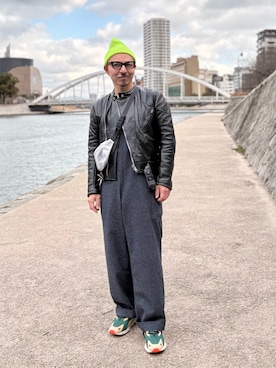 「UNCROWDのアイテム」を使った、初珠さん（メンズ・167cm）の冬コーディネート