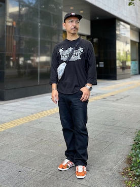「アイテム（ボディバッグ/ウエストポーチ）」を使った、初珠さん（メンズ・167cm）の秋コーディネート