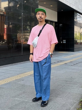 「アイテム（ボディバッグ/ウエストポーチ）」を使った、初珠さん（メンズ・167cm）の秋コーディネート