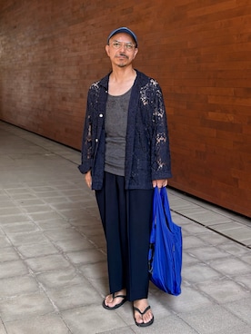 「Needles（ニードルス）のアイテム」を使った、初珠さん（メンズ・167cm）の夏コーディネート