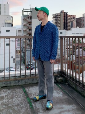 「Supreme （シュプリーム）のアイテム（その他シューズ）」を使った、初珠さん（メンズ・167cm）の秋コーディネート