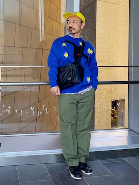 「アイテム（ニット/セーター）」を使った、初珠さん（メンズ・167cm）の春コーディネート