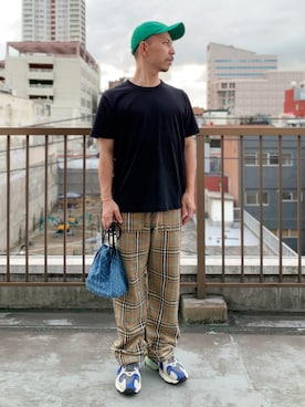 「YSTRDY's TMRRW（イエスタデイズトゥモロー）のアイテム（パンツ）」を使った、初珠さん（メンズ・167cm）の秋コーディネート