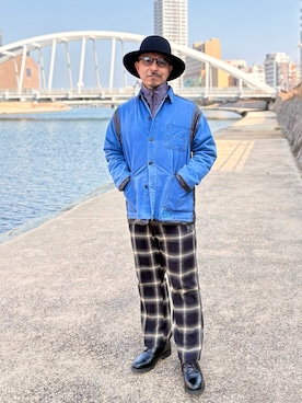 「アイテム（カバーオール）」を使った、初珠さん（メンズ・167cm）の冬コーディネート