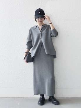 「VARZAR（バザール）のアイテム」を使った、澤村さん（レディース・162cm）の秋コーディネート