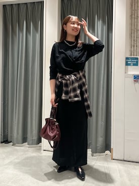 「DouDou（ドゥドゥ）のアイテム（ワンピース）」を使った、doudouhonokaさん（レディース・160cm）の秋コーディネート