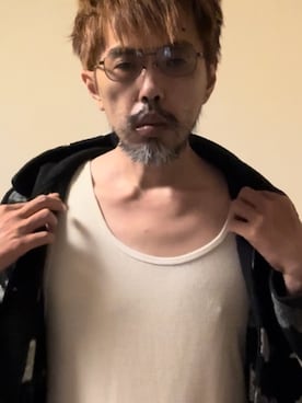 「Right-on（ライトオン）のアイテム（タンクトップ、ホワイト系）」を使った、yuukiichikou16さん（メンズ・174cm）の秋コーディネート