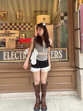 「STYLEBLOCK（スタイルブロック）のアイテム」を使った、natom0831さん（レディース・157cm）の夏コーディネート