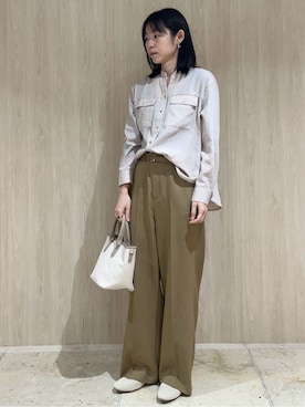 「grove（グローブ）のアイテム（パンツ）」を使った、しのさん（レディース・163cm）の春コーディネート