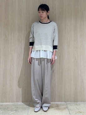 「grove（グローブ）のアイテム（パンツ）」を使った、しのさん（レディース・163cm）の春コーディネート