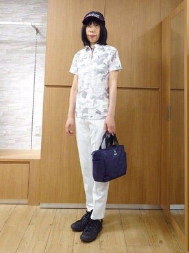 「アイテム（サンバイザー）」を使った、けいさん（レディース・164cm）の夏コーディネート