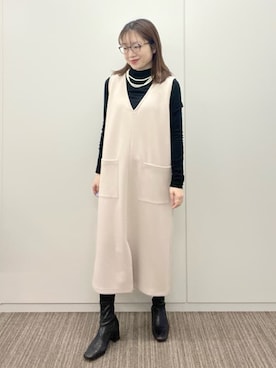 「ITS'DEMO（イッツデモ）のアイテム」を使った、Saoriさん（レディース・156cm）の冬コーディネート