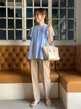 「ITS'DEMO（イッツデモ）のアイテム」を使った、Saoriさん（レディース・156cm）の春コーディネート