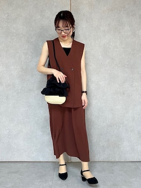 「ITS'DEMO（イッツデモ）のアイテム」を使った、Saoriさん（レディース・156cm）の春コーディネート