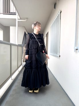 「LAKOLE（ラコレ）のアイテム」を使った、佐知枝さん（レディース・154cm）の春コーディネート