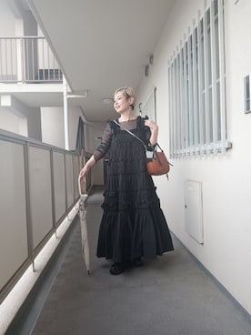 「menue（メヌエ）のアイテム」を使った、佐知枝さん（レディース・154cm）の夏コーディネート