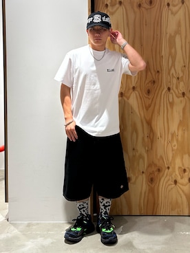「PUMA（プーマ）のアイテム」を使った、倖希さん（メンズ・163cm）の夏コーディネート