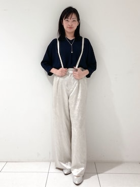 「INDIVI（インディヴィ）のアイテム」を使った、momokoさん（レディース・157cm）の春コーディネート